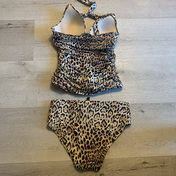 VICTORIA'S SECRET TANKINI TOP PUSH~UP BIKINI set ANIMAL PRINT MULTI COLOR size M - Picture 8 of 10